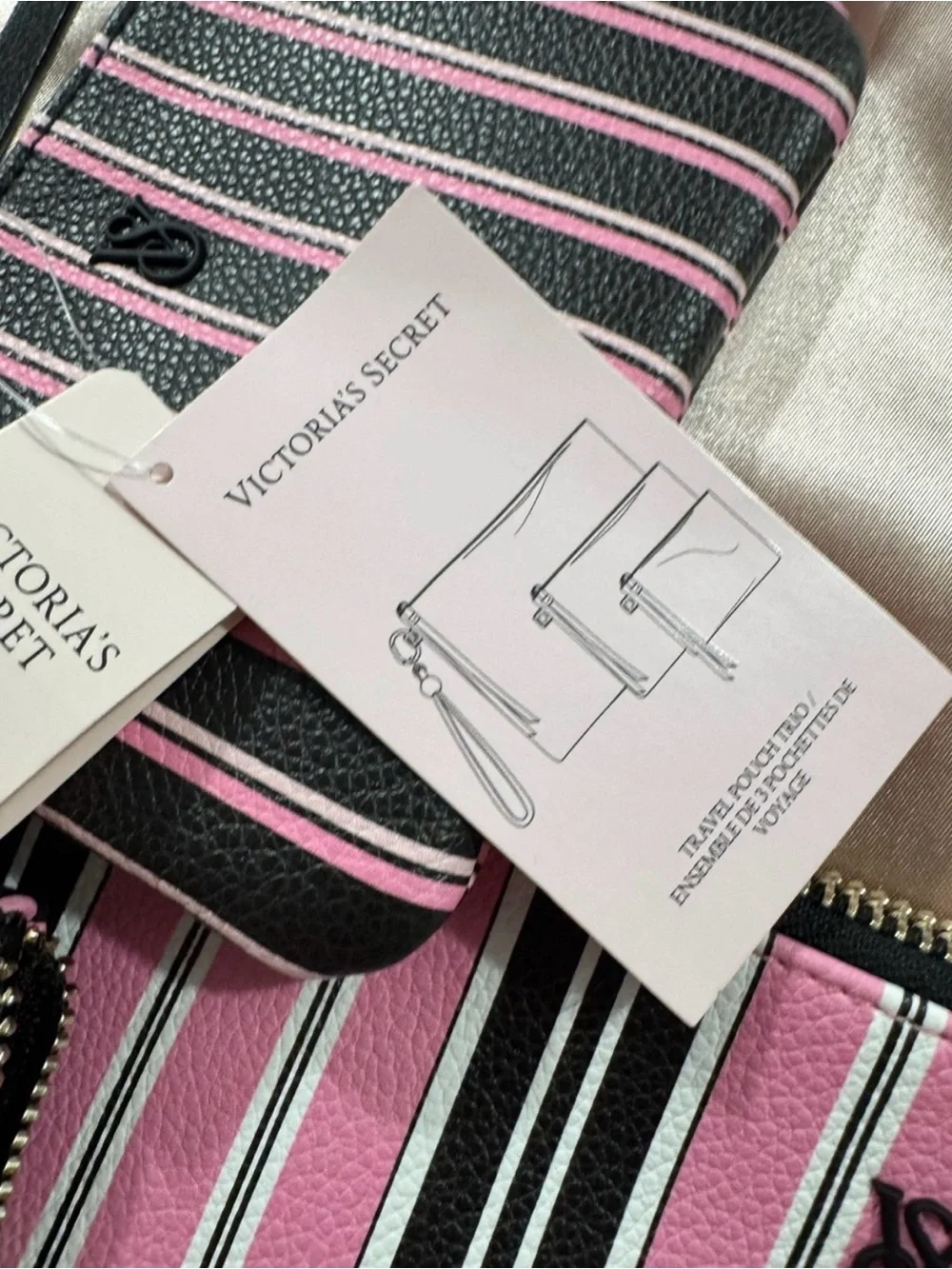 Victoria's Secret Wristlet Travel Pouch Trio